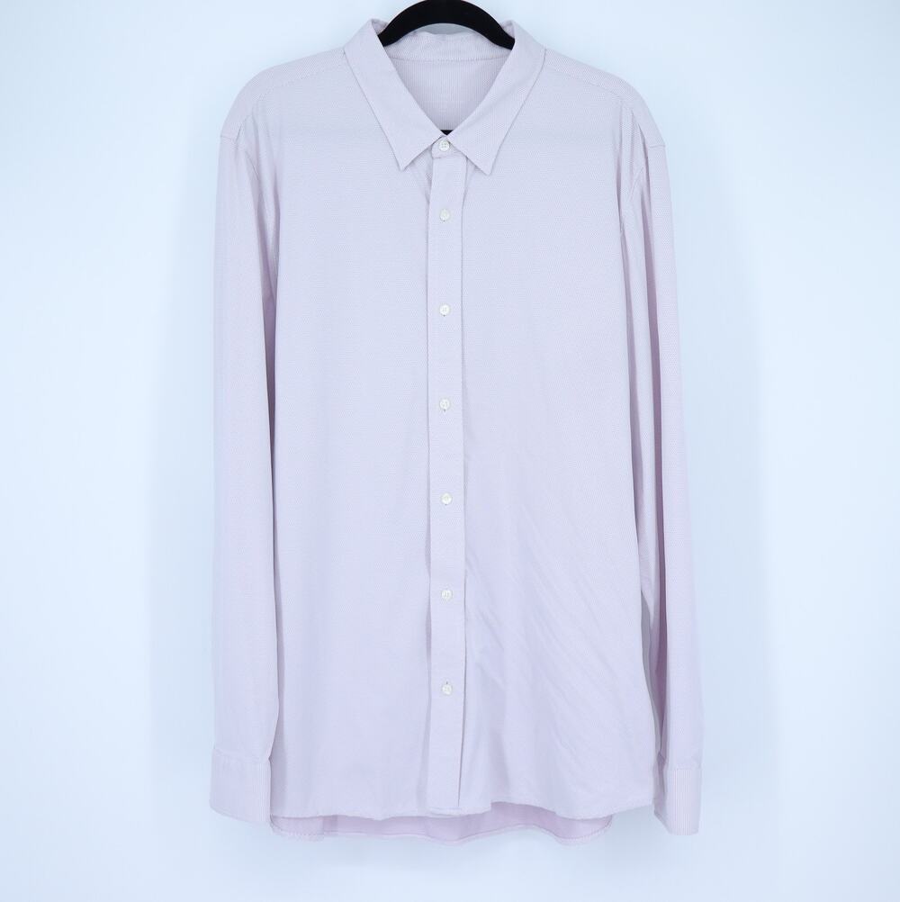 Rhone Commuter Shirt White Printed Sport Button Up Long Sleeve Men's XXL